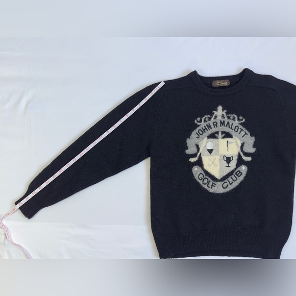 Vintage John R Malott Black Golf Club Wool Sweater - XS - Picture 16 of 16